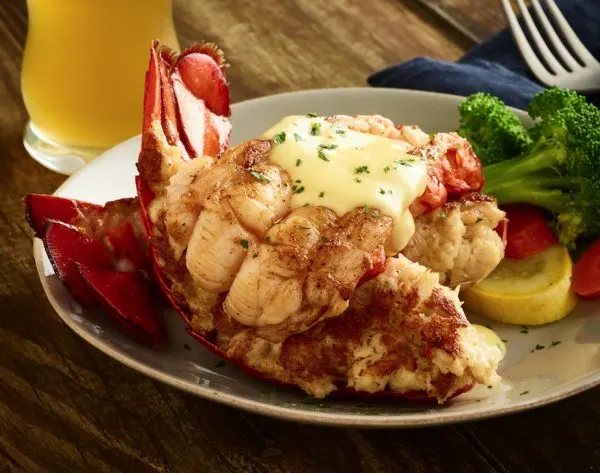 Giant Crab Stuffed Lobster Tail.