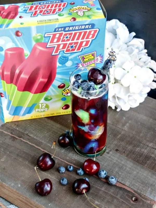 Bomb Pop Cocktail - Iced Cake Bomb Slushy Recipe