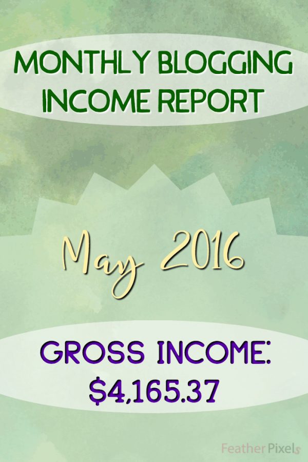 Monthly Blogging Income Report - May 2016