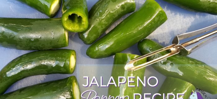jalapeños hollowed out and ready for filling! 