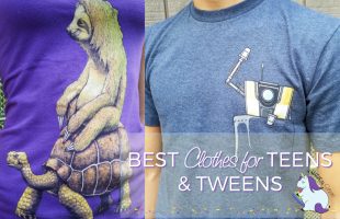 Back to school clothes for teens and tweens that they'll actually LOVE! Claptrap shirt and Speed is Relative sloth shirt from Design by Humans. ad