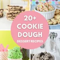 Cookie dough bark, mint chip, oreo, and rainbow cookie dough dip.
