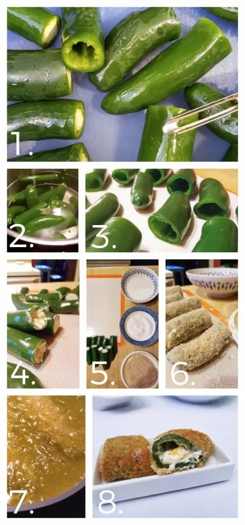 jalapeño poppers in process steps