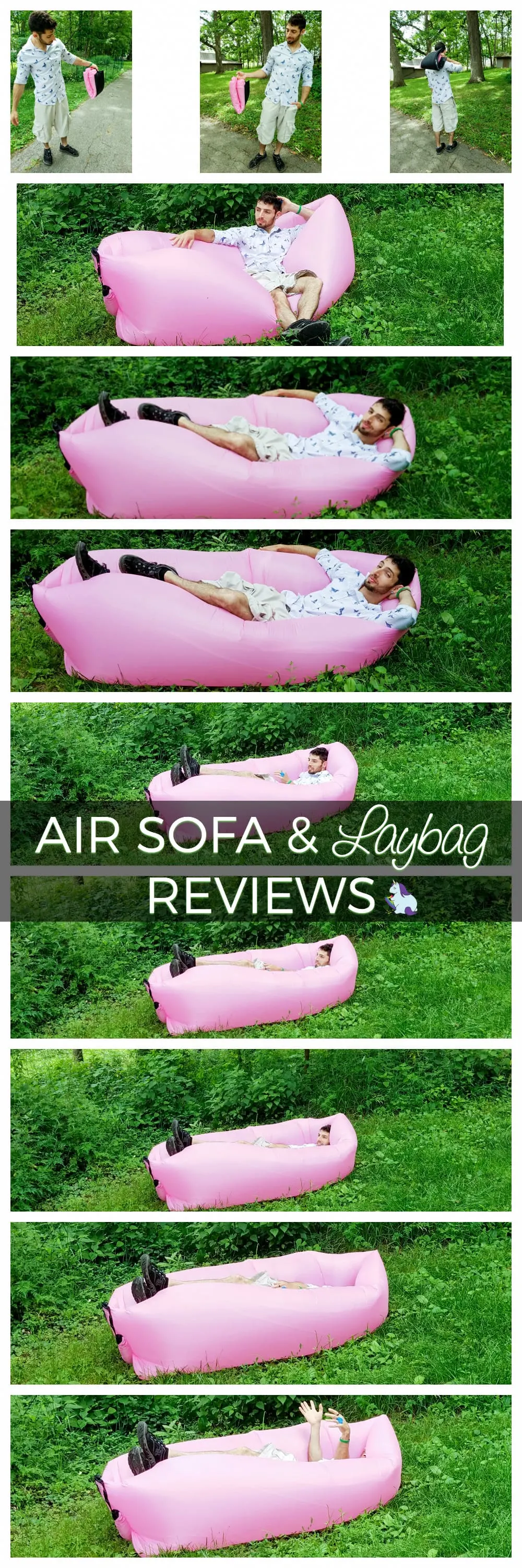 Outdoor Inflatable Sofa Air Bed Lounger Sofa Lay Sack Hangout Camping Beach  Bags | eBay