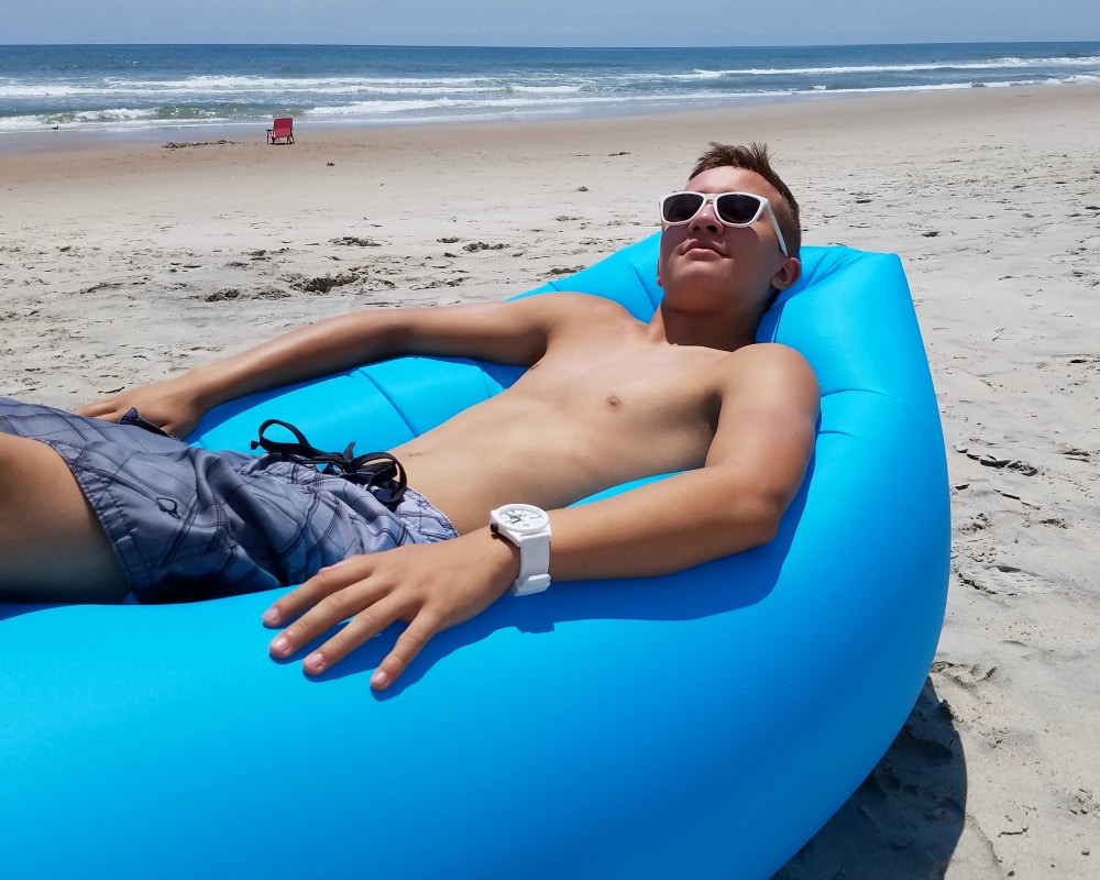 IZEEKER Inflatable Lounger Wind Breezy Pouch Couch Windbed India | Ubuy