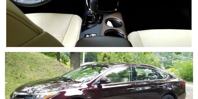 2016 Toyota Avalon Touring collage of the interior and exterior.