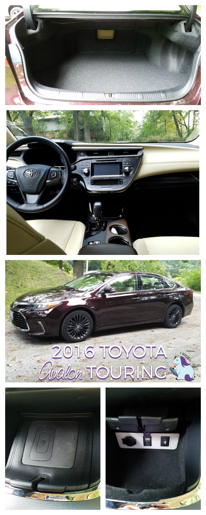 2016 Toyota Avalon Touring collage of the interior and exterior. 