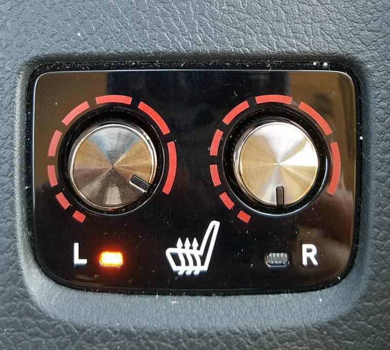 2016 Toyota Avalon Touring heated seats controls.
