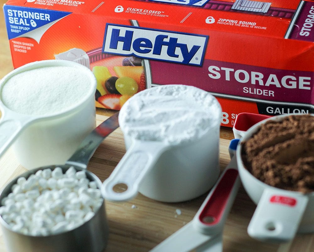 Ingredients for homemade hot chocolate mix