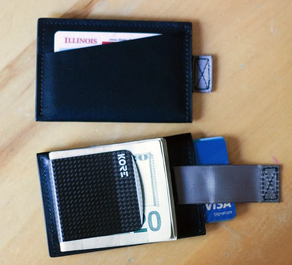 RFID Protected Slim Wallet with Carbon Fiber Money Clip