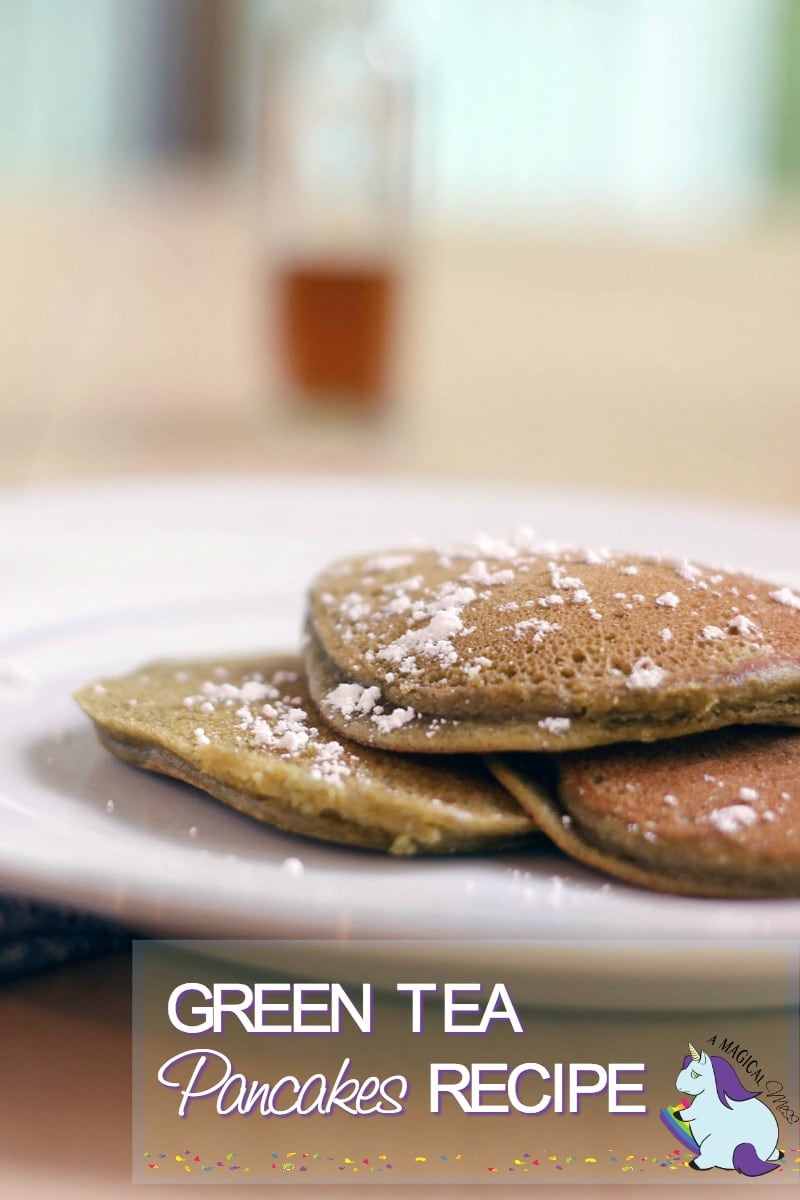 Pancakes made with matcha green tea