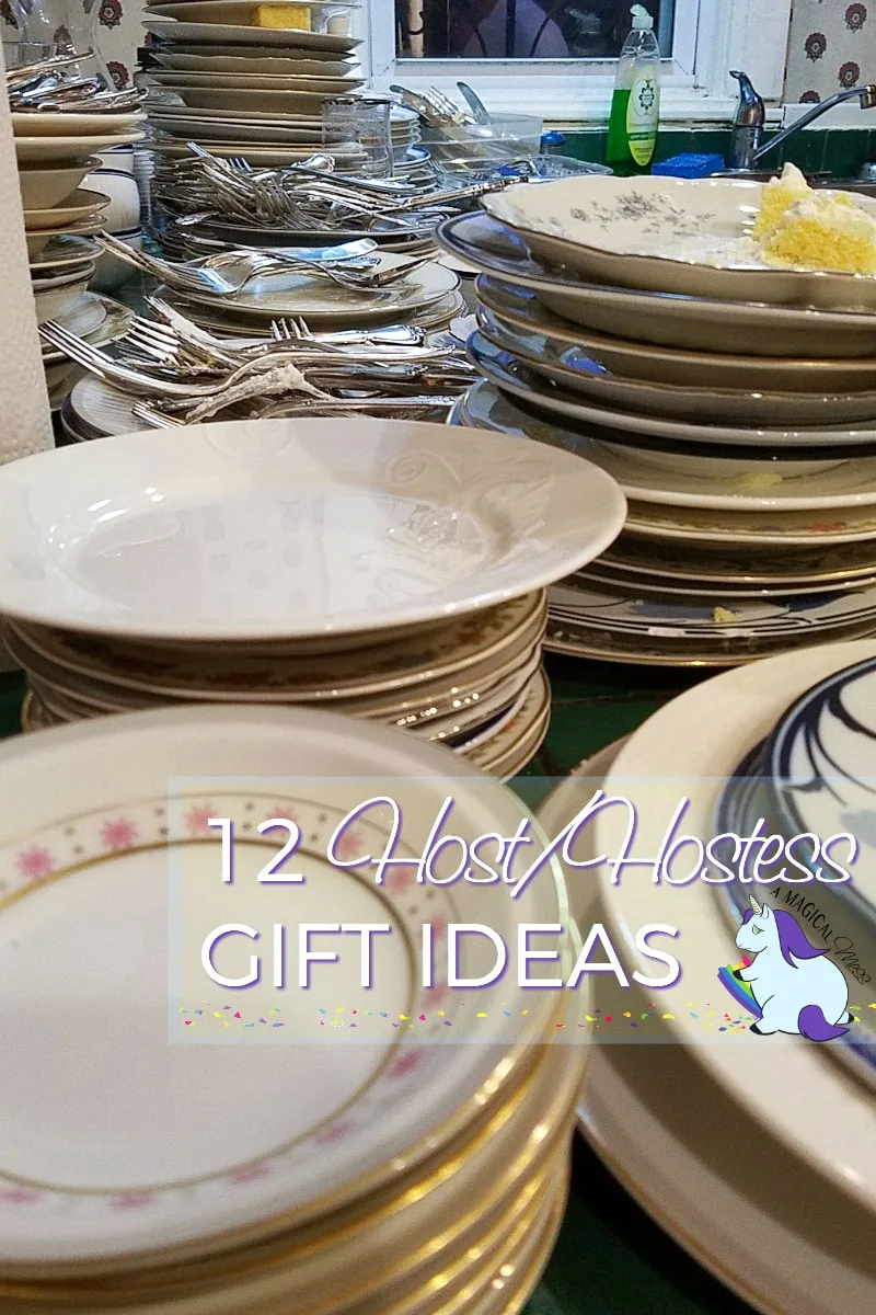 Piles and piles of dishes next to a sink. 