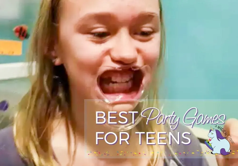 Teen girl with a Speak Out mouthpiece in.