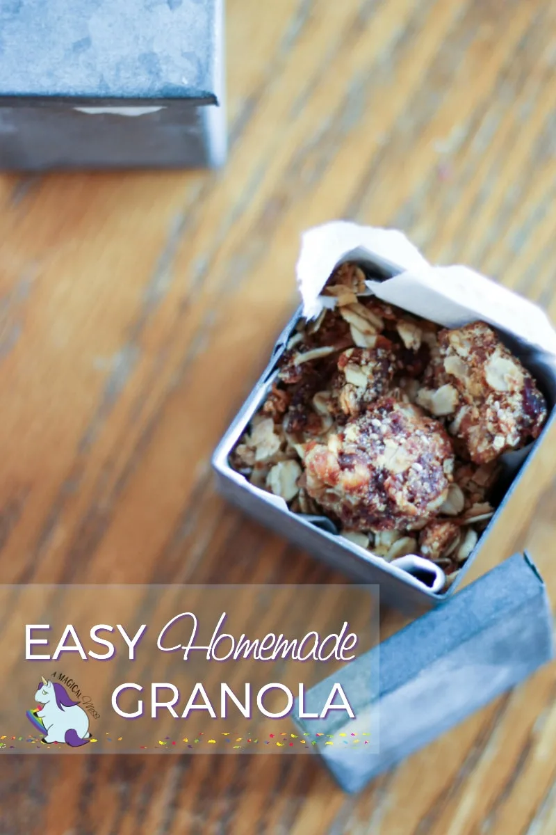 Gift tin filled with homemade granola