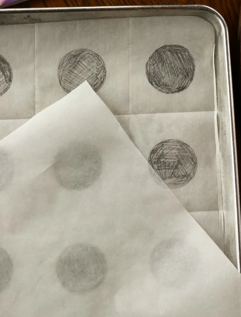 French Macaron parchment paper template