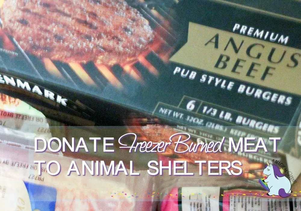 Donate freezer-burned meat to animal shelters