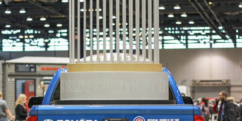 Toyota Chicago Cubs truck at the Auto Show. 