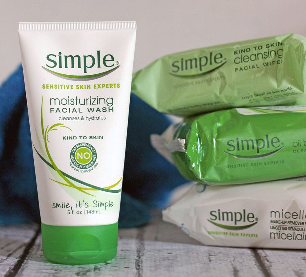 Simple skin care products.