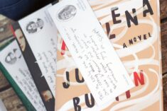 Book of the Month judges include bookmarks with notes about their thoughts on the books