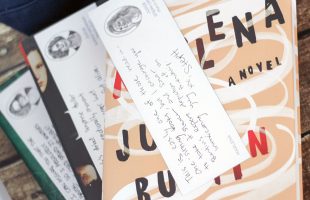 Book of the Month judges include bookmarks with notes about their thoughts on the books