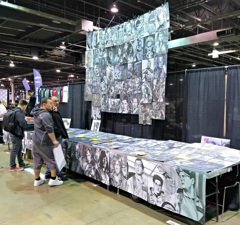 Cory Smith Art atHeroes & Villains + Walker Stalker Con = Fan Fest Chicago 2017.