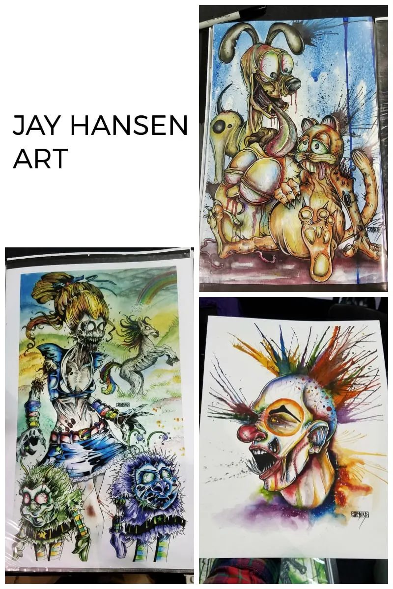 Jay Hansen Art at Heroes & Villains + Walker Stalker Con = Fan Fest Chicago 2017.