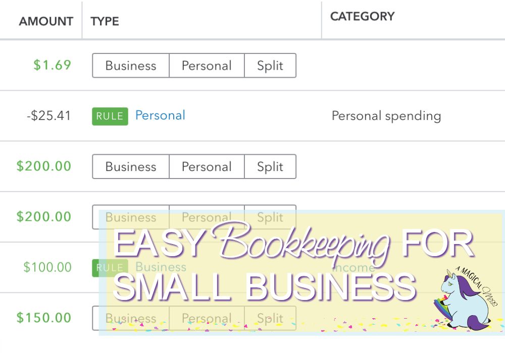 Easy Bookkeeping for Self-employed People and Small Business Owners