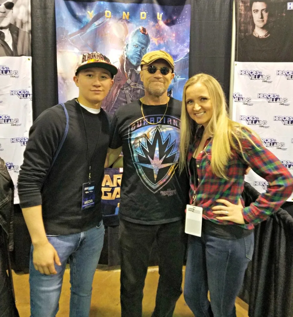 Michael Rooker, Adam, and Shelley at Fan Fest Chicago 2017.