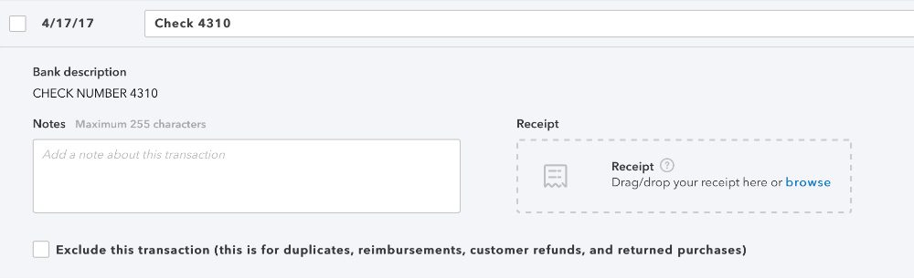 Snap a picture of your receipt and attach it to a transaction