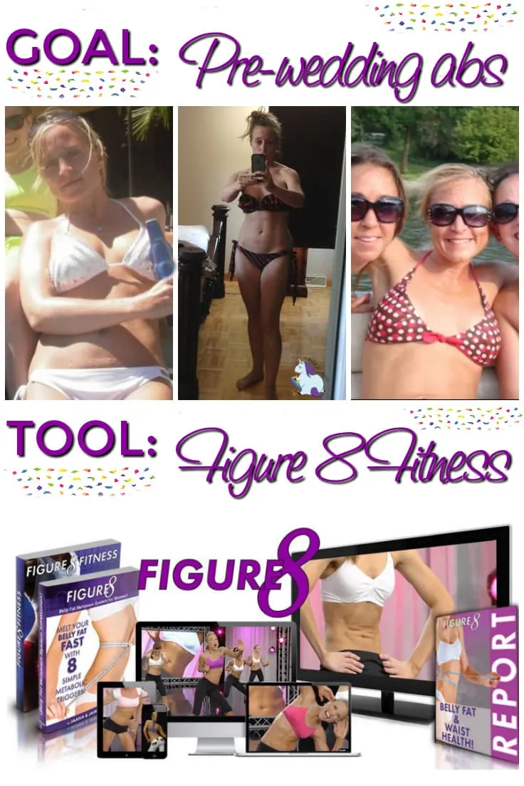 Bikini pics and Figure 8 fitness dvds. 