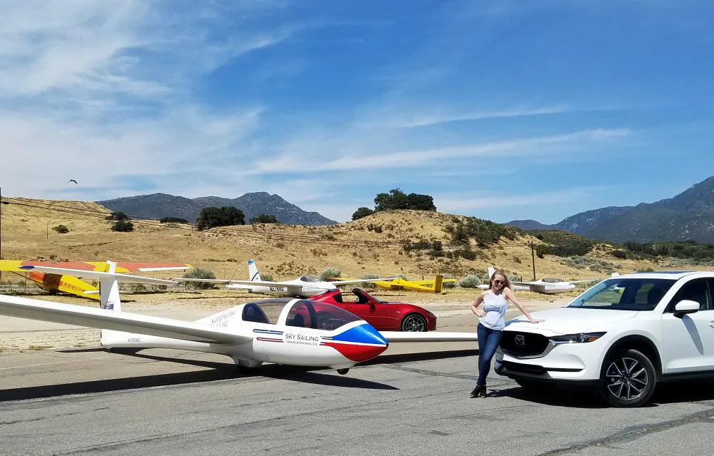 New 2017 Mazda SUV and Miata RF at an airfield in southern California. 