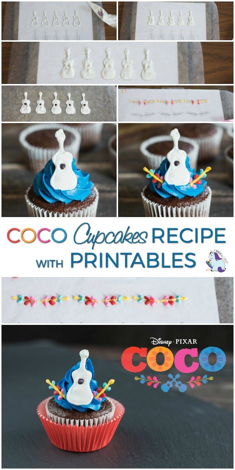 Coco Inspired Cupcakes Recipe with Printables