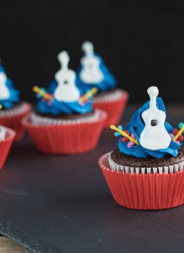 Adorable Disney Pixar Coco Inspired Guitar Cupcakes Recipe with Printables