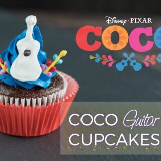 Adorable Disney Pixar Coco Inspired Guitar Cupcakes Recipe with Printables