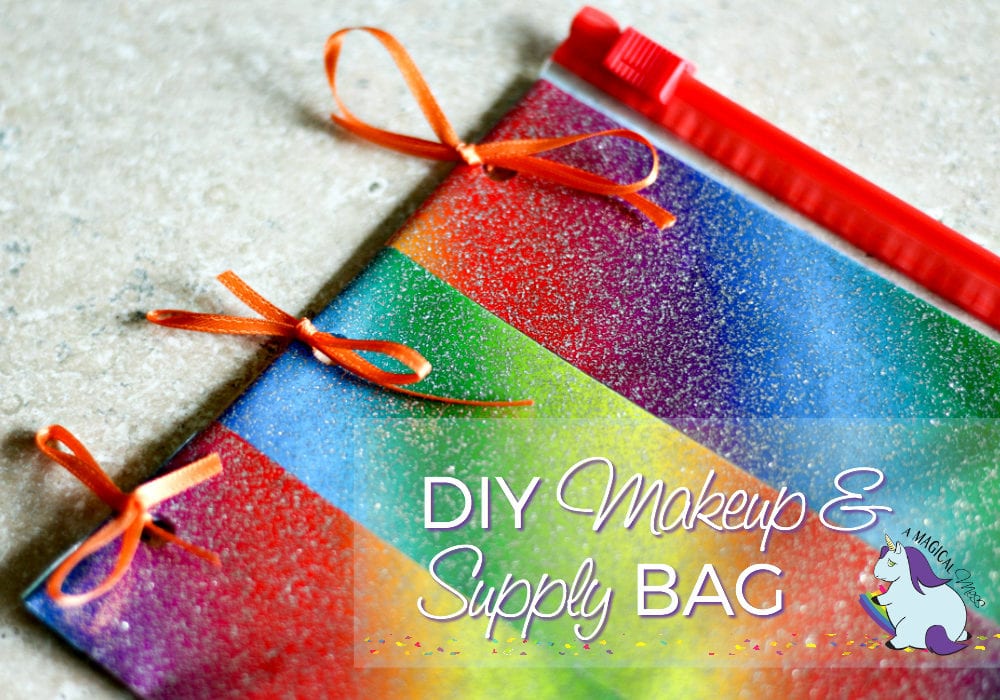 Easy Magical DIY Makeup Bag or Binder Supply Bag for Back to School Fun