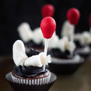 Creepy Clown Cupcakes Inspired by the IT Movie