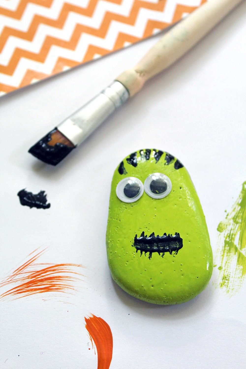 DIY Hand Painted Rocks for Halloween