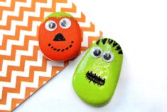 DIY Hand Painted Rocks for Halloween