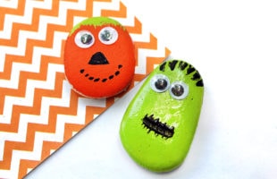 DIY Hand Painted Rocks for Halloween