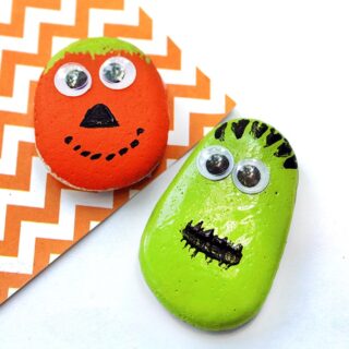 DIY Hand Painted Rocks for Halloween