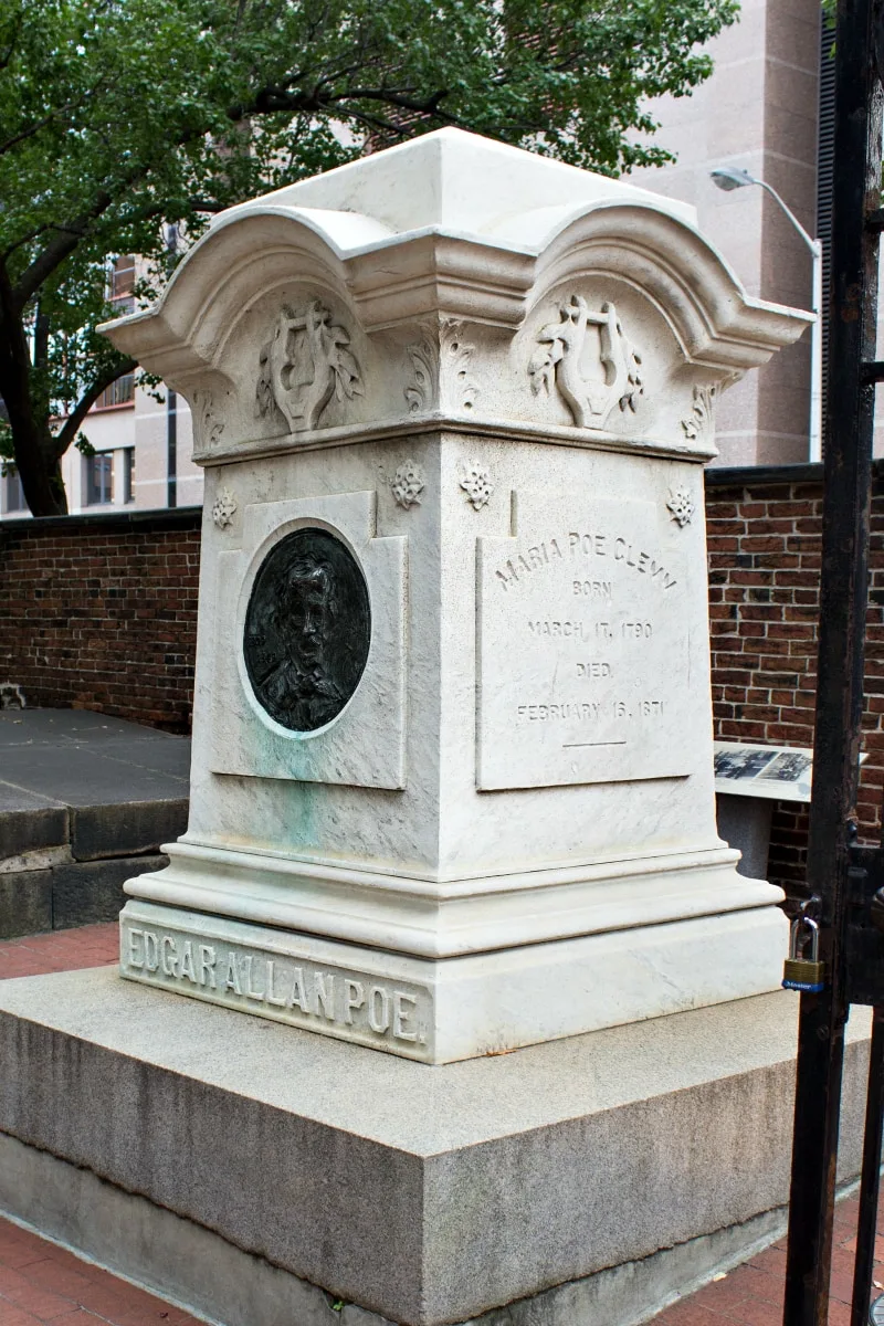 Edgar Allan Poe's gravesite.