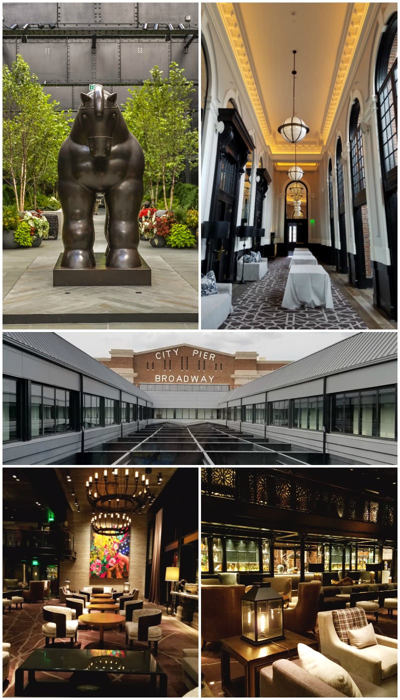 Collage of images from the Sagamore Pendry hotel. 