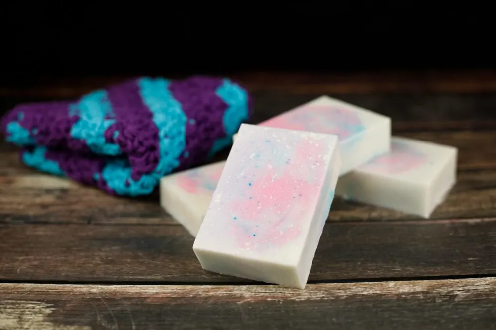 How to Make Homemade Bar Soap - Cotton Candy Unicorn