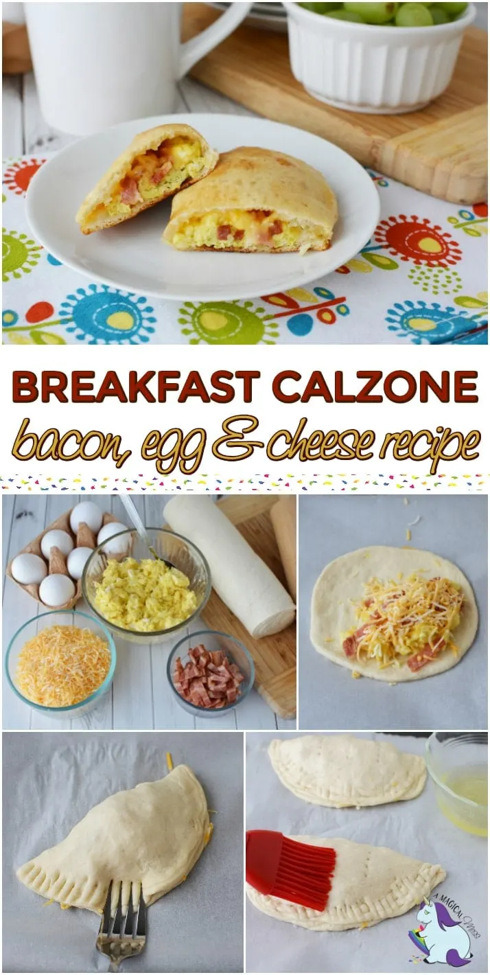 Breakfast Bacon and Cheese Calzone Recipe