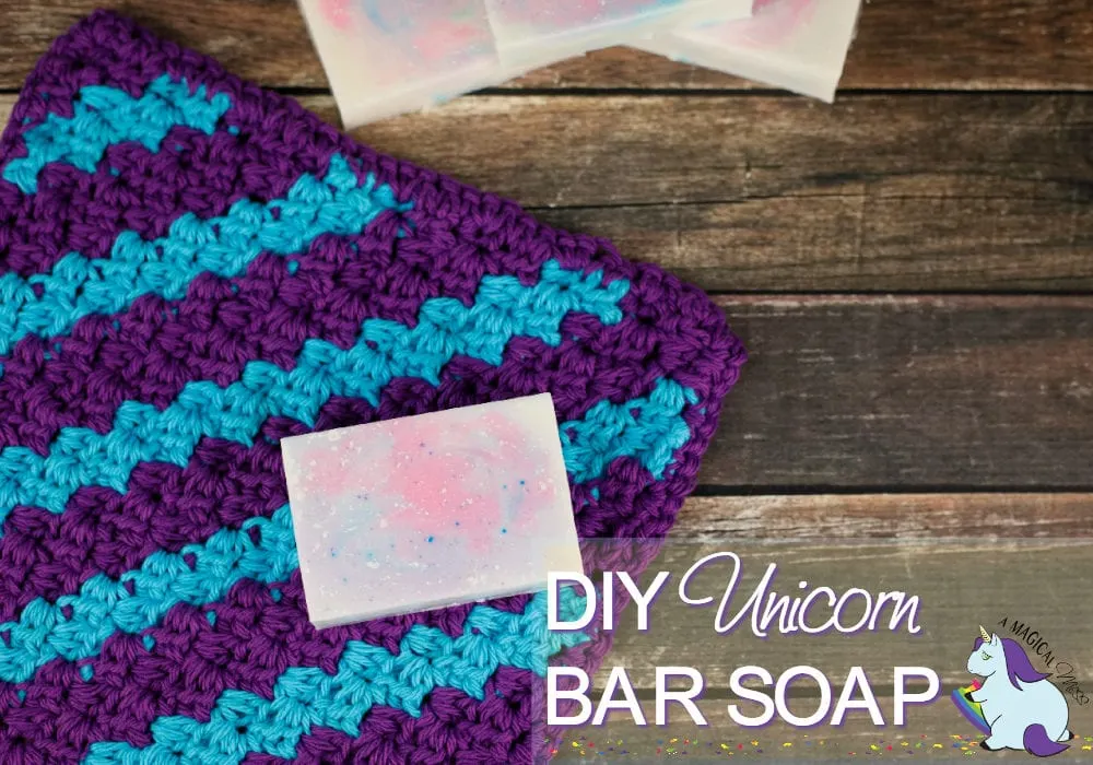 How to Make Homemade Bar Soap - Cotton Candy Unicorn