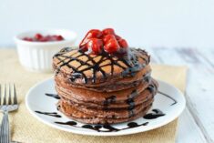 Best Protein Pancakes - 90 Calorie Chocolate Cherry Goodness