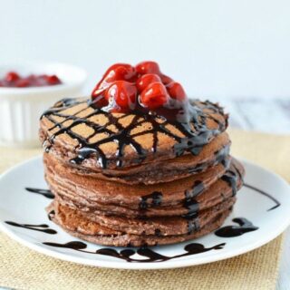 Best Protein Pancakes - 90 Calorie Chocolate Cherry Goodness