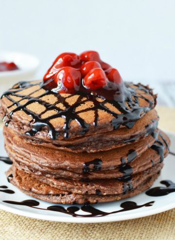 Best Protein Pancakes - 90 Calorie Chocolate Cherry Goodness