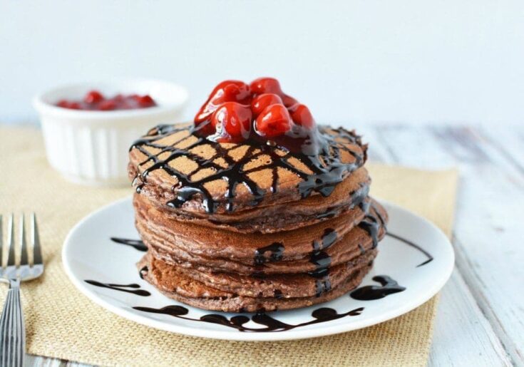 Best Protein Pancakes - 90 Calorie Chocolate Cherry Goodness