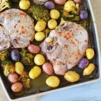 Colorful and Easy Sheet Pan Pork Chops Recipe